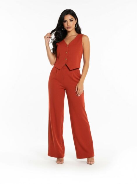 Conjunto de Dos Piezas Chaleco y Pantalón