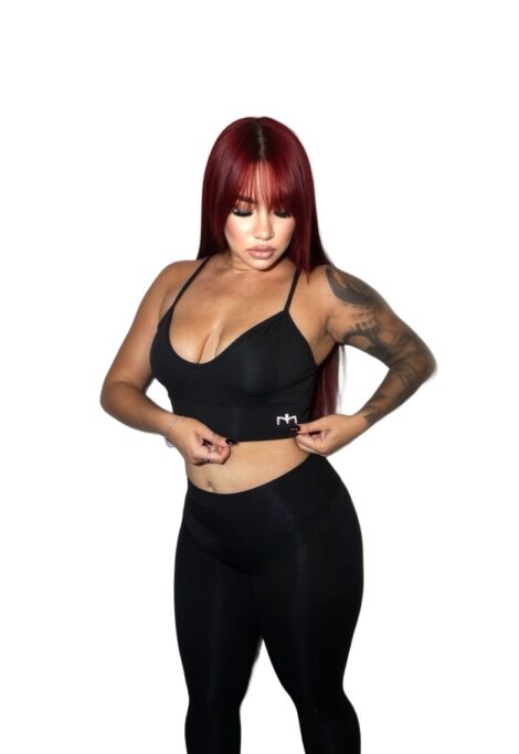 Top Corazón negro